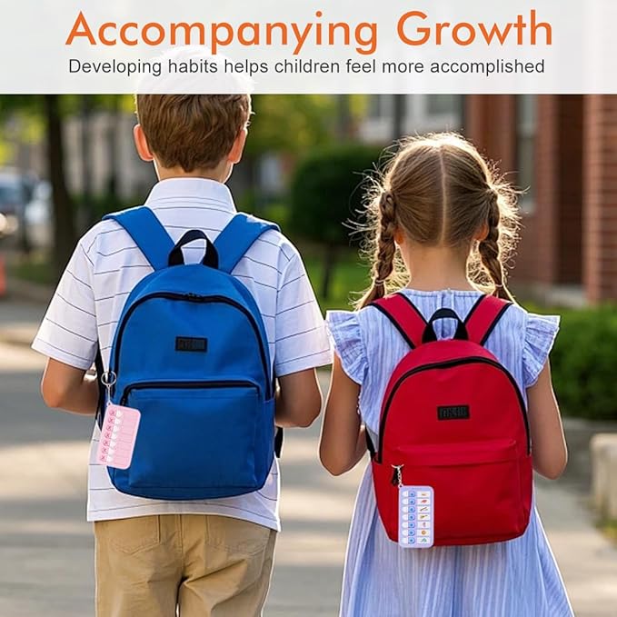 3 Pack Reminder Boards for The Elderly Detachable Daily Task Pads School Bags & Memory Aid Portable Visual Schedule with Keyring