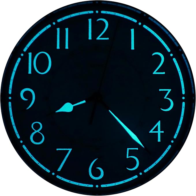 JUSTIME Traditional Schoolhouse Luminious Arabic Regulator Wall Clock, Chiming Wall Clocks with Pendulum & Westminster Chime Hourly, Schoolhouse Wall Decor Battery Operated (Red Mahogany)