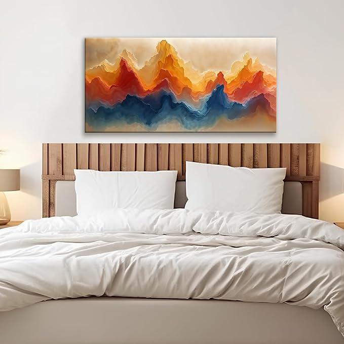 Canvas Wall Art Decor Artwork Modern Paintings Abstract Wall Decor Maximalist Colorful Abstract Art Prints Picture For Bedroom Kitchen Office Aesthetic Wall Decoration Artwork Ready To Hang 20" × 40"