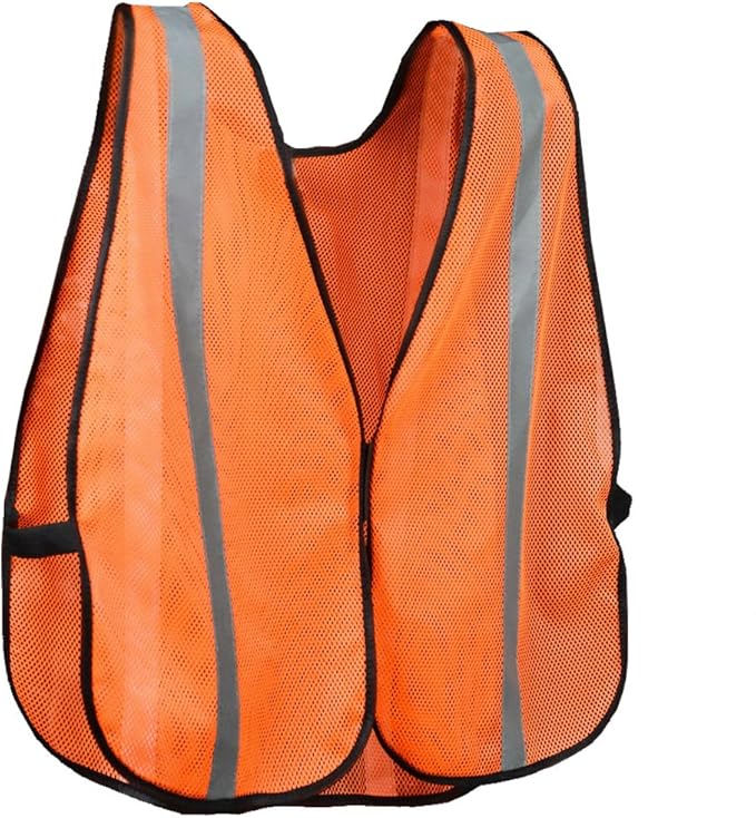 KAYGO High Visibility Safety Vest 1-Inch Reflective Strips Front/Back, KG0008, Breathable Mesh, One Size, Unisex