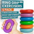 Vive Hand Strengthener Grip Ring - Forearm Ring Hand Exercisers - Silicone Squeezer Gripper for Muscle Strengthening Training Tool - Arthritis Finger Physical Therapy PT Kit Trainer