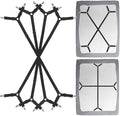 Bed Sheet Clip Straps - 2 Way Adjustable Crisscross Sheet Corner Holder Straps Gripper Elastic Sheet Band Mattress Straps Fasten Suspenders(2 Set/4Pcs, Black)