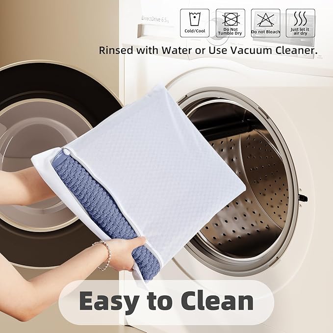 Toilet Rug, Thin Toilet Rugs U Shaped Washable Non Slip Absorbent Quick Dry Low Pile Toilet Mat, Denim Blue 20"x24" U Shape
