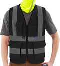 Black light safety vest vest