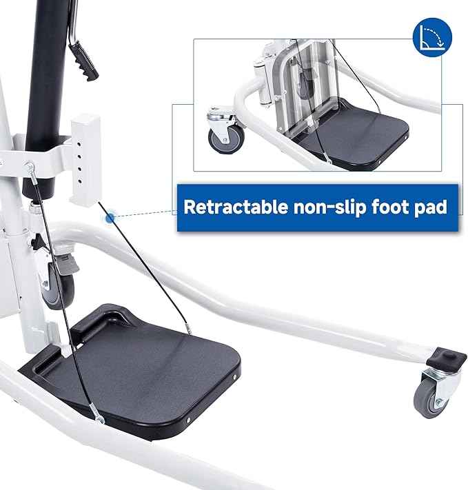 Sit-Stand Patient Lift, Stand-Up Patient Lift - Sit to Stand, Safely Sit, Stand or Transfer Easily with Transport Sling, 400 lbs