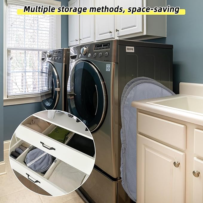 Collapsible Laundry Basket, 90L Foldable Pop-up Laundry Hamper with Handles, Square Mesh Dirty Clothes Hamper for Laundry, Bathroom, Kids Room, Dorm,Travel or Camping (Green)
