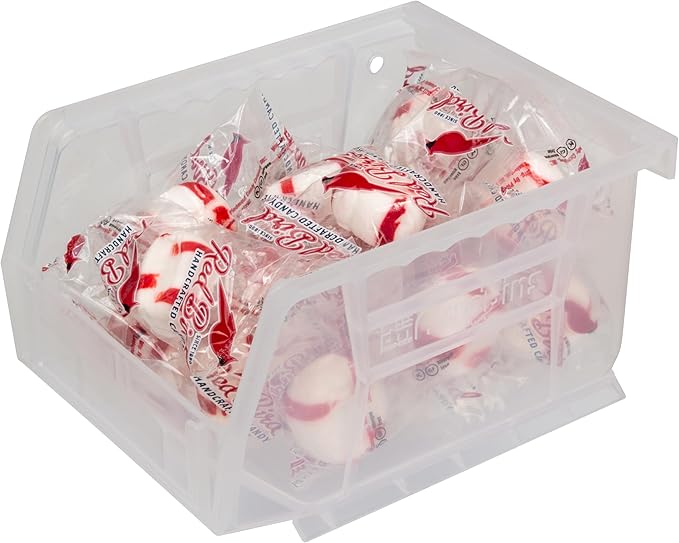 Akro-Mils 30210 AkroBins Plastic Storage Bins, Space-Saving Stackable Bins for Garage, Pantry, Craft Organization, 5-Inch x 4-Inch x 3-Inch, Clear, 24-Pack