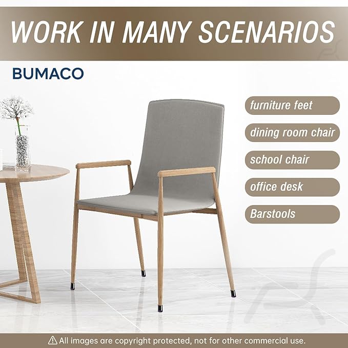 BUMACO Chair Leg Floor Protectors Chair Leg Protectors for Hardwood Floors Silicone Pads Covers to Protect Floors Black-20 Pcs Universal XS (8/16"-15/16")