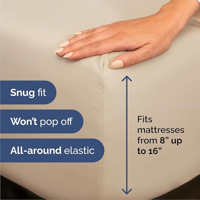 Queen 6 Piece Sheet Set - Cooling & Breathable Bed Sheets - Hotel Luxury Bed Sheets for Women, Men, Kids & Teens - Comfy Bedding w/Deep Pockets & Easy Fit - Soft & Wrinkle Free - Queen Wheat Sheets