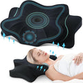 DONAMA Cervical Pillow for Neck and Shoulder,Contour Memory Foam Pillow,Ergonomic Neck Support Pillow for Side Back Stomach Sleepers with Pillowcase-Standard Size