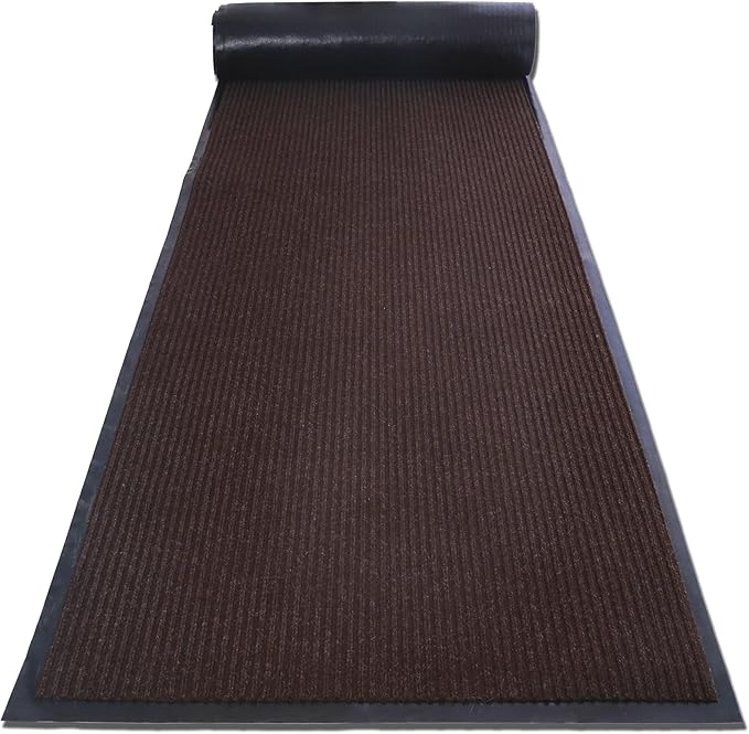 tonchean Commercial Grade Entrance Mat 3x10Ft Heavy Duty PVC Non-Slip Door Floor Mat, Indoor Outdoor Runner Rugs, Brush Step Entrance Mats for Corridor, Kitchen, Home, High Traffic Area