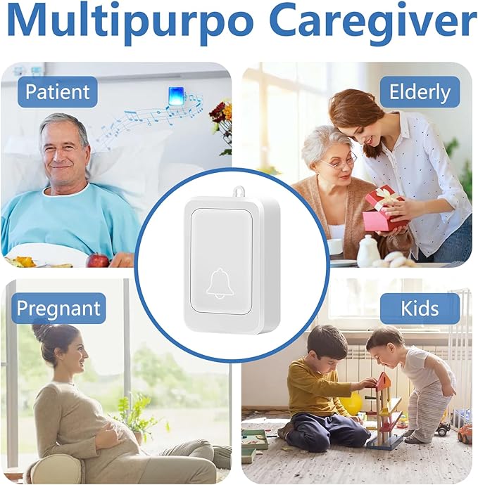Loud Flash Doorbell with 7 Colors of Bright Light and 4 Volumes, Wireless Doorbells 600 feet,at Home/Office,Suitable for the Elderly, Hearing Impaired People, 2 Transmitters with 3 Receivers