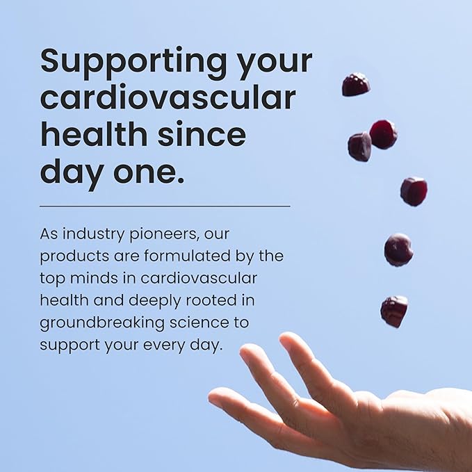 Humann SuperBeets Heart Gummies Advanced - CoQ10 150 mg Plus Beet Root Powder & Grape Seed Extract, 120 Count