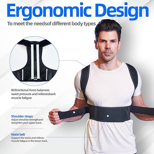 IYDoaMea Posture Corrector for Women and Men ( Order A Size Up ) Upgraded Back Brace Support, Adjustable Shoulder Straightener for Improving Back Posture, Relief for Upper and Lower Back, Lumbar, Neck, Shoulder Pain (XL(39.3~45.2))