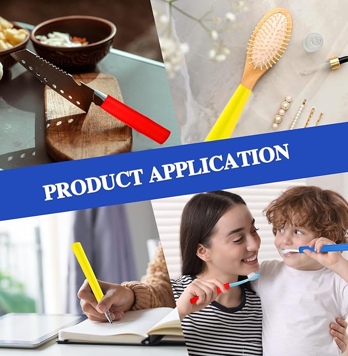 6 Pcs Foam Grip Tubing Comfort Non-Slip Foam Tubing for Utensils Pens Pencils Tools Ergonomic Handle Grip Tube for Elderly, Disabled, 3 Sizes
