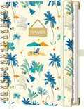 AHGXG 2026 Planner, Weekly and Monthly Planner for Women, Jan 2026 - Dec 2026, Medium Size (5.7" x 8.3"), Calendar 2026, Hardcover with Monthly Tabs, Spiral-Bound, 100 GSM Thick Paper, Blue-Beach