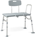 Medline Transfer Bench for Bathtubs and Showers, Adjustable Shower Bench and Bath Seat For Seniors and adults, Slip-resistant Feet, Heavy-Duty 400 lb. Weight Capacity, Tool-Free Assembly