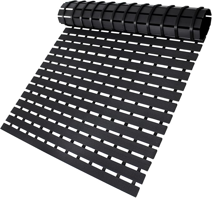 Large Shower Mat Without Suction Cups(35.4"*16.9"),Heavy Duty Bathtub Mat for Elderly,Non Slip Shower Mats for Inside Shower, Rubber Shower Floor Mat for Outside