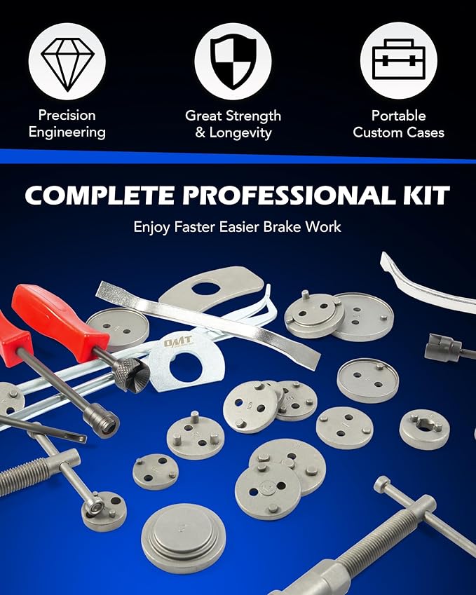 Orion Motor Tech 32pc Dual Brake Tools, 2 in 1 Disc Brake Caliper Tool Set and Drum Brake Tool Kit, Brake Caliper Tool and Brake Drum Tool with Brake Spring Tool Pliers Installer Remover Adjuster