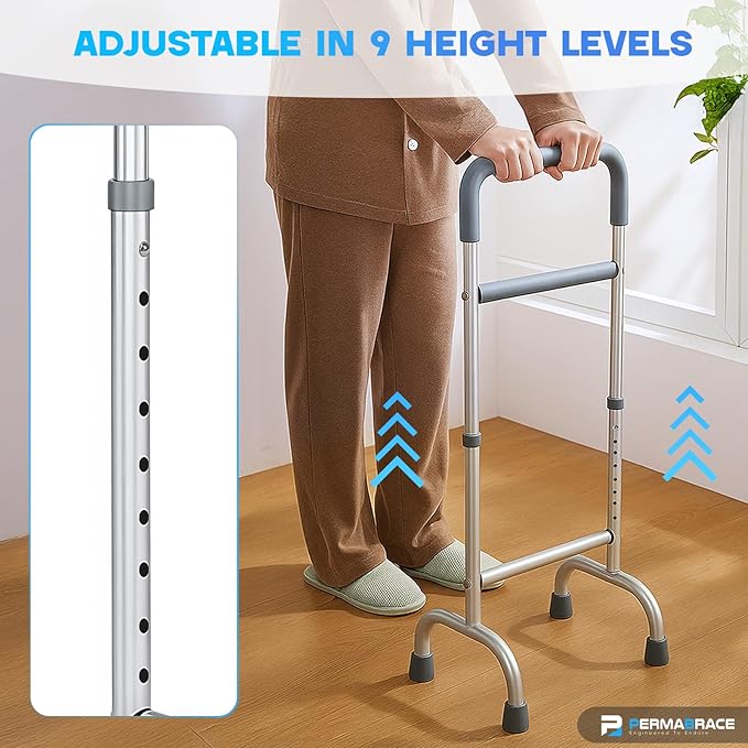 Stand Assist Cane for Elderly - Lightweight Aluminum Alloy (2.3lb).Lightweight 2.3lb & Adjustable Height 31.5-39.3 inch, Balance Support Walking Aid for Seniors Indoor Outdoor Use