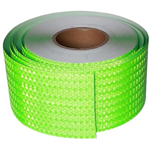 Industrial Reflective Tape Green 4 inch Wide, Outdoor Waterproof Hazard Conspicuity Safety Marking Tape (166 feet)