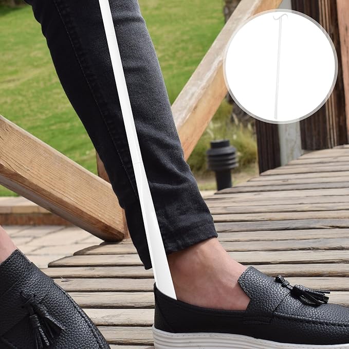 Adjustable Long Dressing Stick with Shoe Horn and Sock Remover Lightweight Dressing Aid for Elderly Disabled Portable One Shoe Lifter