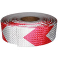 Red and White Reflective Tape Outdoor Waterproof 3 inch X 166 feet, High Visibility Hazard Safety Industrial Marking Tape