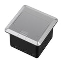 KYHSHJ USB Pop Up Floor Socket Kit with 2 * 20A Receptacle，4.8A 1 USB-A Ports &1 USB-C Port，Corrosive Resistant Hardware,Silver