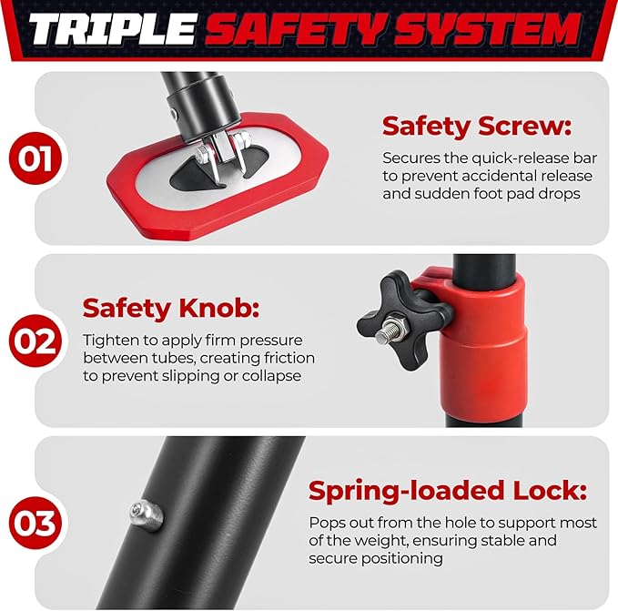 XINQIAO Cabinet Jacks for Installing Cabinets, Heavy Duty Third Hand Tools Adjustable Support Pole from 18.5 in to 29.5 in, 2 PCS
