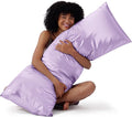 Bedsure Body Pillow Cover 20x54 Inches - Lavender Satin Similar to Silk Pillowcase for Hair and Skin, Cooling and Silky Long Body Pillow Pillowcase with Envelope Closure, Gifts for Women Men