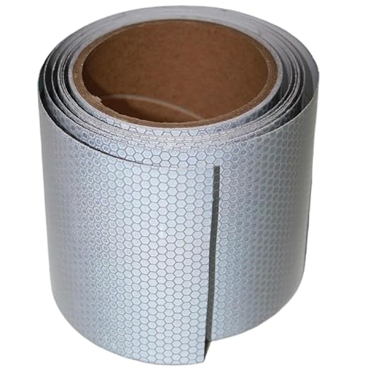 Industrial Reflective Tape Silver 4 inch for Cars, Outdoor Waterproof Hazard Conspicuity Warning Marking Tape (10 feet)