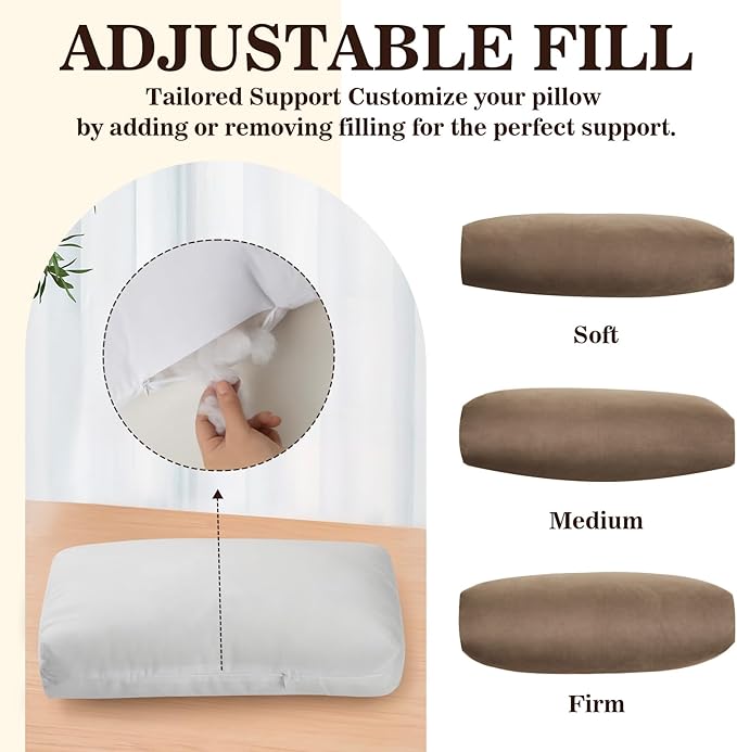 Recliner Headrest Pillow, Adjustable Comfort Neck & Head Support Pillow, Soft Velvet Non-Slip Headrest for Pain Relief & Relaxation, Ideal for Recliner, Couch, Chair, Sofa