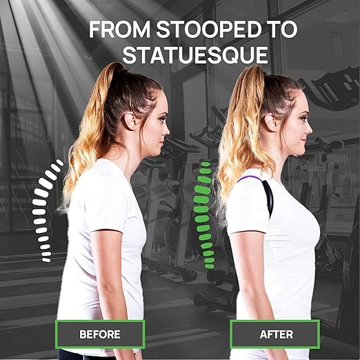 PRIMEKINETIX PostureMedic Dynamic Posture Corrector - Active Resistance Training System for Upper Back Strengthening & Shoulder Alignment - Stretches Chest, Strengthens Back - Doctor Recommended - Size S (Red)