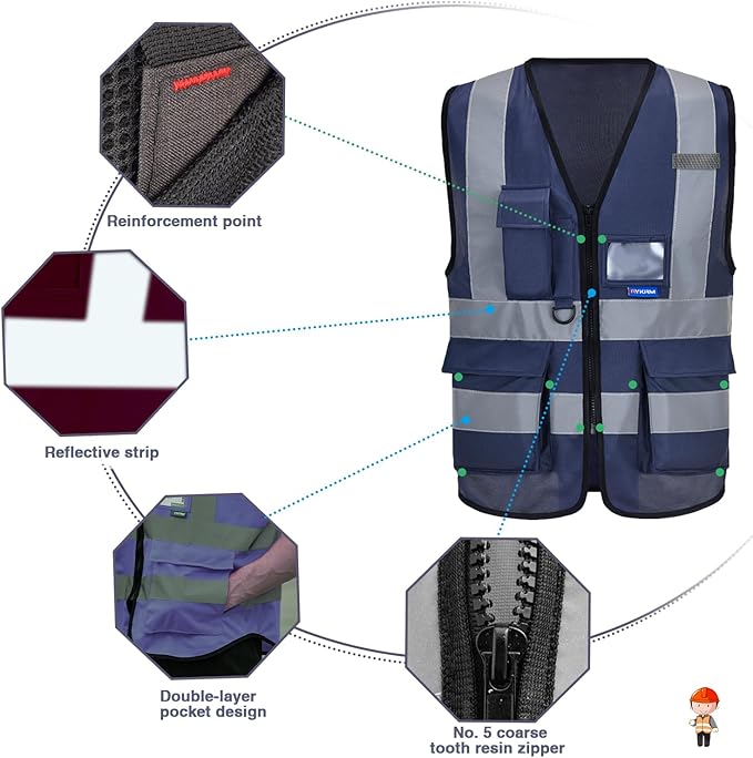 A-SAFETY small work vest navy