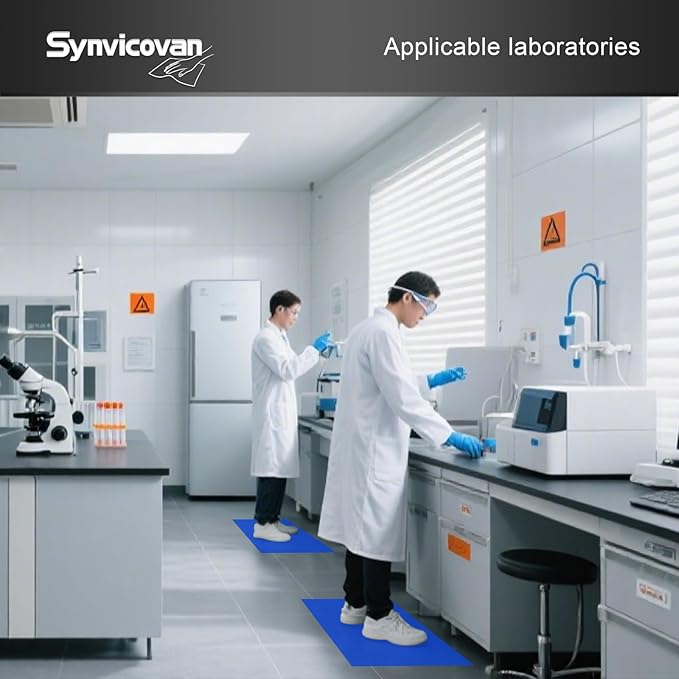 18" x 36" Blue Sticky Mat Tacky Pads Adhesive Floor Mat (5 Packs,150 Sheets,30 Sheets/Pack for Cleanroom Laboratory Hospital Construction Pets Home Indoor Gymnasium and Workshop