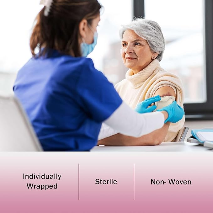 Waterproof Bordered Foam Dressing 4x4-10 Waterproof Bandages for Wound Care - Good for Pressure Sores, Lacerations, Burns, and More