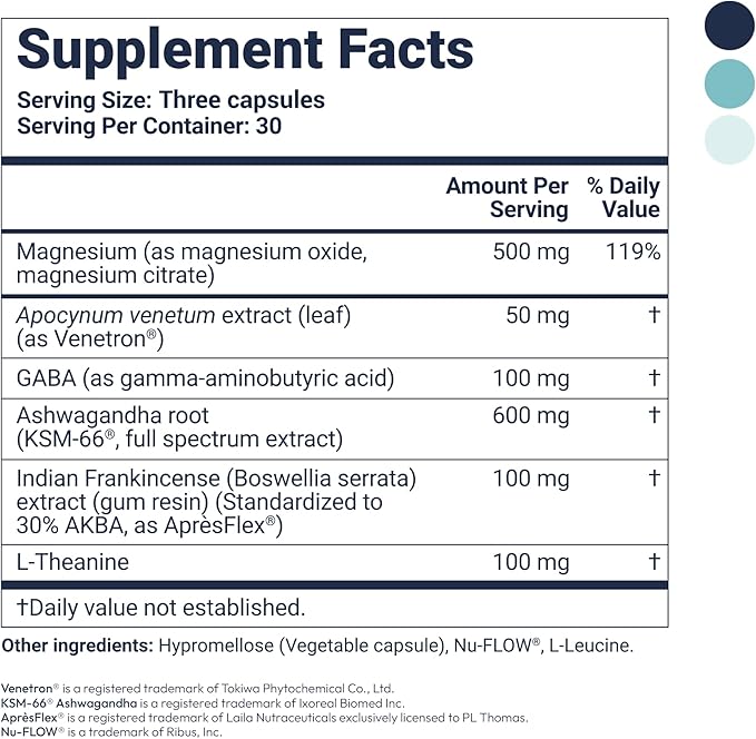 Mida Health® Zenful Sleep 6-in-1 Natural Sleep Aid for Adults Without Melatonin | Deep Sleep Supplement with Ashwagandha KSM-66® and Venetron® | Supports Cortisol Balance & Mood | 90 Capsules