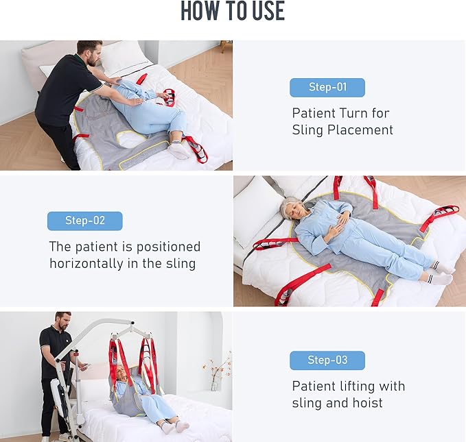 Careboda Electric Patient Lift, Medical Transfer Lifts for Seniors with Sling, Sit to Stand Lift for Elderly, Full Body Transfer Lift Chairs for Bed, Car, Wheelchair and Floor, 510LBS Weight Capacity