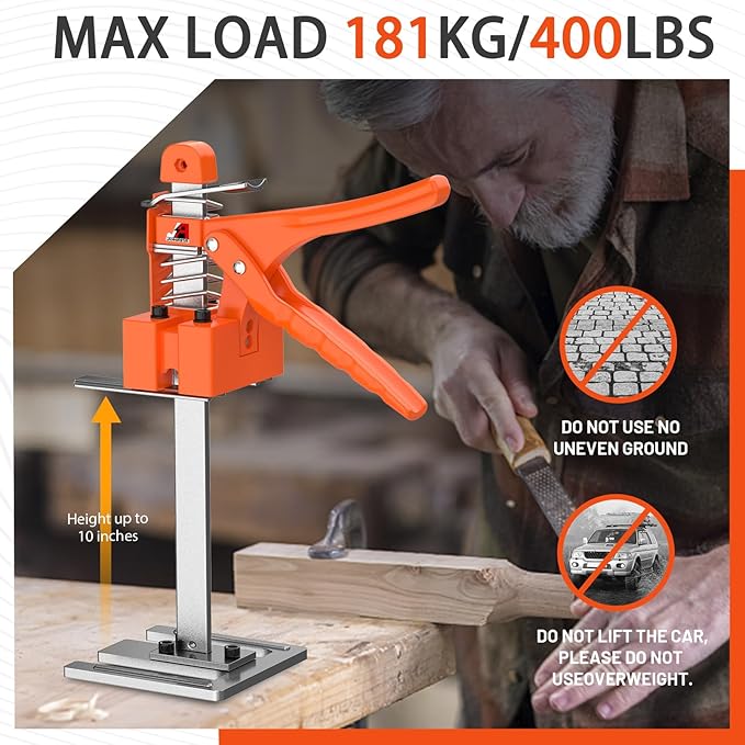 Labor Saving Arm Jack Handle 2 Pack,15 in Construction Jack,Multifunctional Furniture Jack for Installing Cabinets and Wall Tile Height Adjuster Handheld Lifter Tool, Load 440LBS