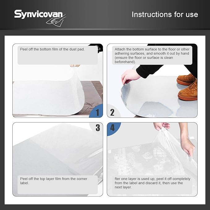18" x 36" White Sticky Mat Tacky Pads Adhesive Floor Mat (5 Packs,150 Sheets,30 Sheets/Pack for Cleanroom Laboratory Hospital Construction Pets Home Indoor Gymnasium and Workshop