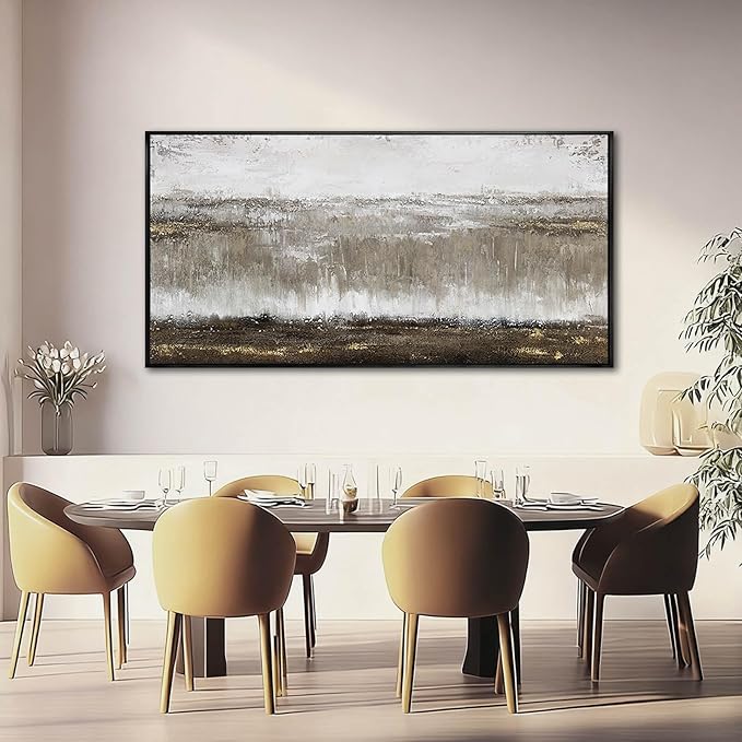Artexist Textured Canvas Wall Art Black and Grey Photo Print Modern Wall Decor 24"x48" Picture for Bedroom Kitchen Artwork for Office