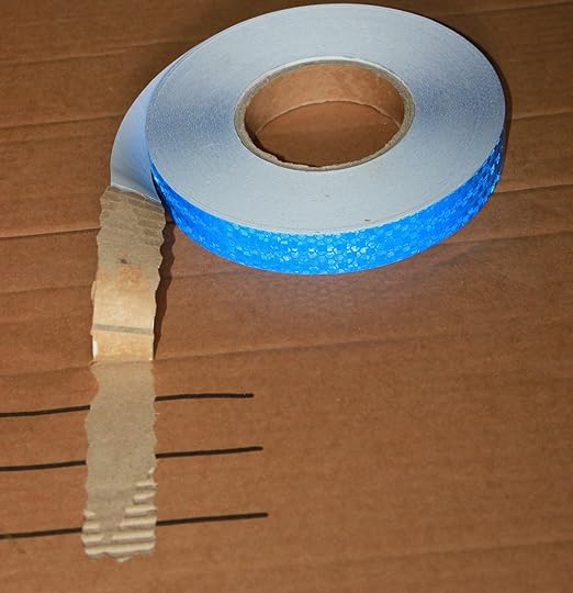Blue Reflective Tape Outdoor Waterproof 1 inch, High Visibility Hazard Conspicuity Safety Industrial Marking Tape (166 feet)