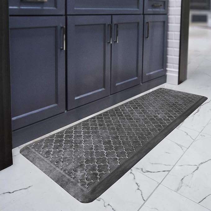 WellnessMats Trellis Collection Anti-Fatigue Floor Mat, Polyurethane – Ergonomic Support Pad for Home, Kitchen, Garage, Office Standing Desk – Water Resistant - Made in USA