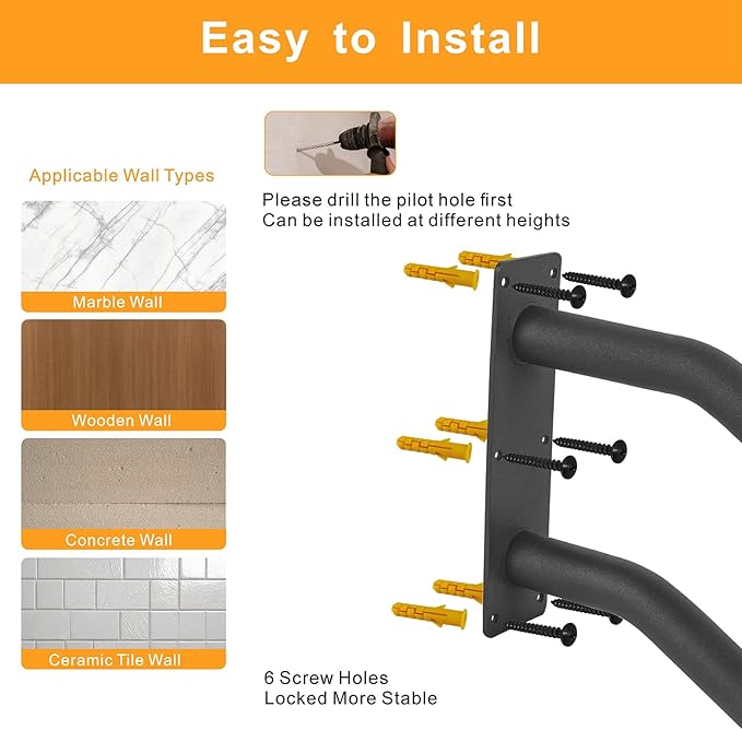 2 Pcs Handrails for Outdoor Steps Stair Railing Indoor, Handrail for 1-3 Steps,Universal Stairs Metal Handrail for All Groups, Strongly Supportive U-Shaped Stair Railings,Wall Mounting