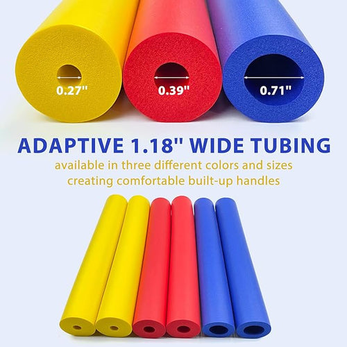 12pcs Foam Grip Tubing Adaptive Utensils Grip Tubing, Built up Grip Aid for Utensils, Tools and Pens for Elderly, Disabled, Arthritic, Handicapped