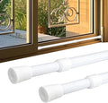 Sliding Door Security Bar,Window Security Bars Adjustable Sliding Door Lock Bars with Rubber Tips, Diameter 1.2" Window Safety Lock Bar Stopper (15.7''-27.5'', 2, Count)