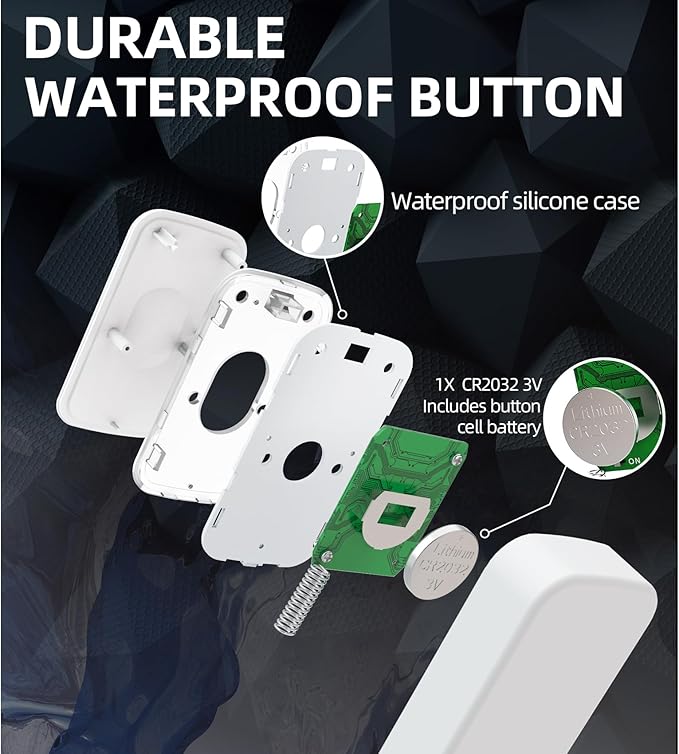 Wireless Doorbell 1200 Feet Waterproof Doorbells for Home with 36 Melodies 4 Volume levels, Flash Led Light (1 Receiver&1 Touch Button White)
