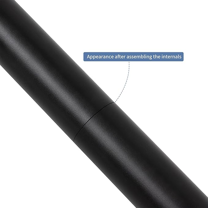 9 FT Handrails for Indoor Stairs,Deck,Slope,Modern Aluminum Handrail Set, Wall Mounted, with Zink-Alloy Brackets Aluminium Railing System,Rust Free. (Matte Black, 9 FT)