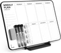 Double Sided Weekly Dry Erase Board with Stand 16"x12", to-do List White Board Calendar Dry Erase, Desktop Whiteboard Calendar, Schedule Board, Message Board, Menu Board for Home Office