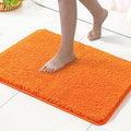 MIULEE Orange Bathroom Rugs Non Slip Bath Mat 24'' x 40'' Shaggy Soft Bath Rug Plush Microfiber Absorbent Water for Shower Tub Machine Washable